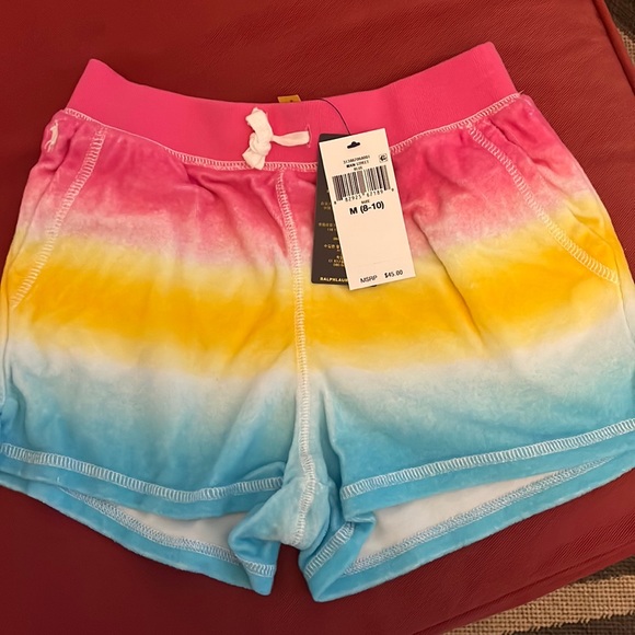 NWT Girls Ralph Lauren Tie-dye shorts (8-10) - Picture 3 of 4